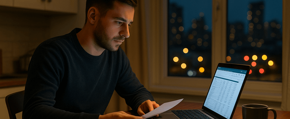 Man using laptop for smart borrowing strategies in nonprofit sector